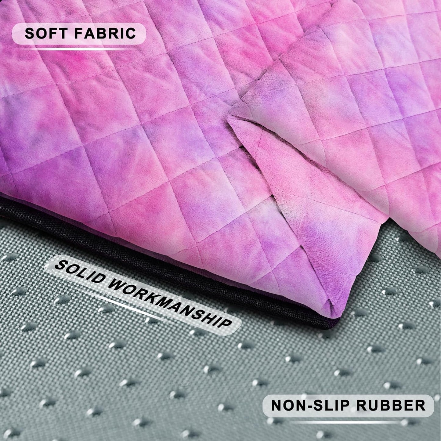 YOKYHOM Golf Cart Seat Covers, Golf Cart Seat Blanket, Bright and Unique Colors, Soft and Comfortable, Suitable for EZGO, Yamaha, Club Car and Other Two-Seat Golf Carts, 51" x 30", Pink Purple