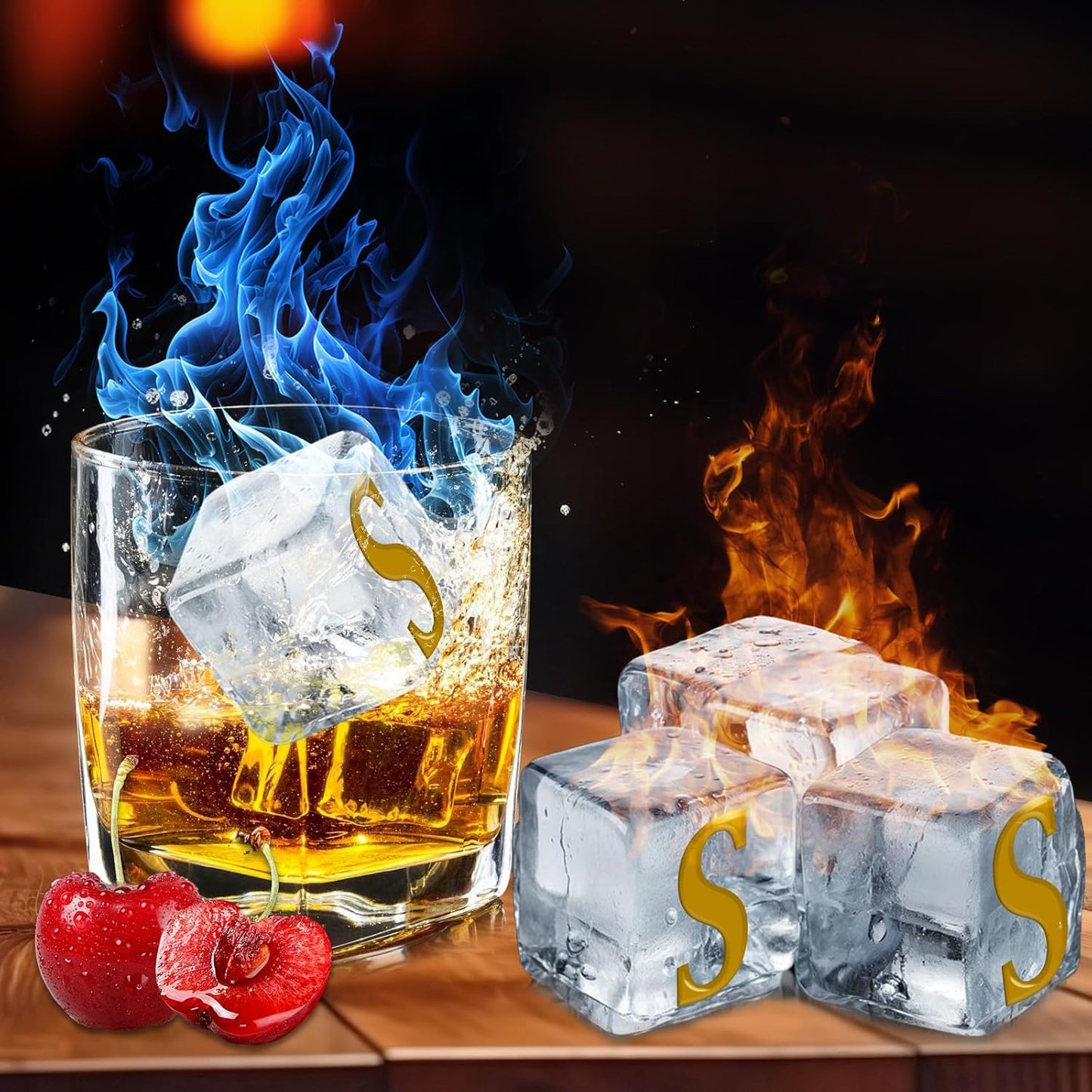 6 Pcs 2" Letter Silicone Personalized Ice Cube Mold,Personalized Ice Mold with 2mm Depth,Create Unique Whiskey Ice Cubes in Style with our Customizable Ice Mold (Letter J)