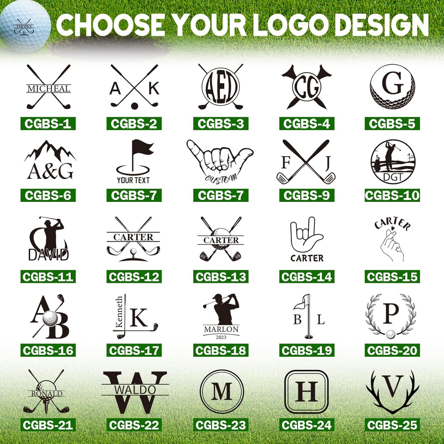 Custom Golf Ball Stamp, Self-Inking Golf Ball Stamper with Personalized Monogram Design, Waterproof Quick-Dry Ink, Durable Marker for Easy Ball ID, Ideal Gifts for Golfers Men Women Beginners