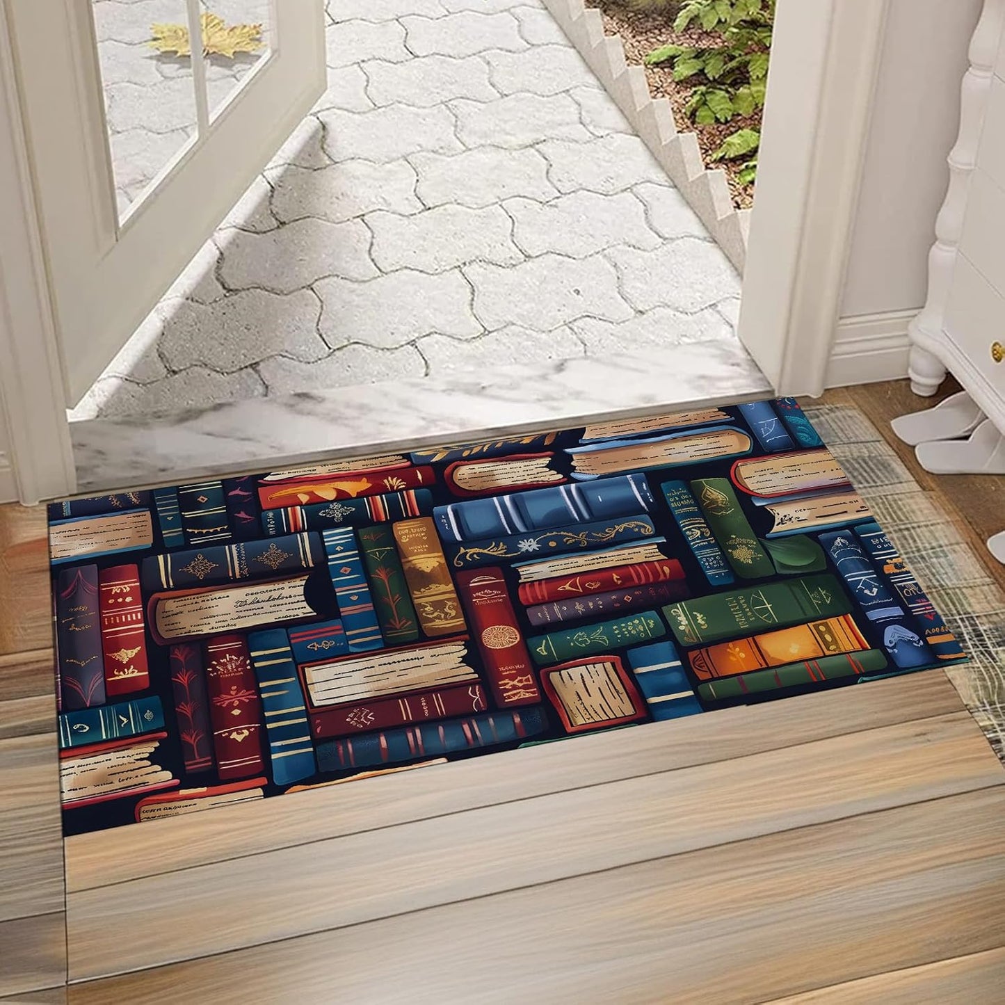 Vintage Book Indoor Door Mat,Front Door Mat Outside Entrance,17x29.5 in,Non-Woven Fabrics Non Slip Floor Doormat,Welcome Mats Entryway Rug Doormats for Kitchen Bedroom Living Room Decor Gifts