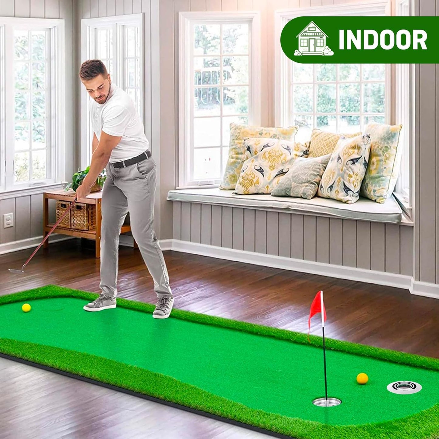 Golf Putting Ring Set, Usable for Green Indoor and Outdoor Putting Practice， Improve Your Shorter Putting Skills and Increase Confidence, Golf Gifts for Men & Women