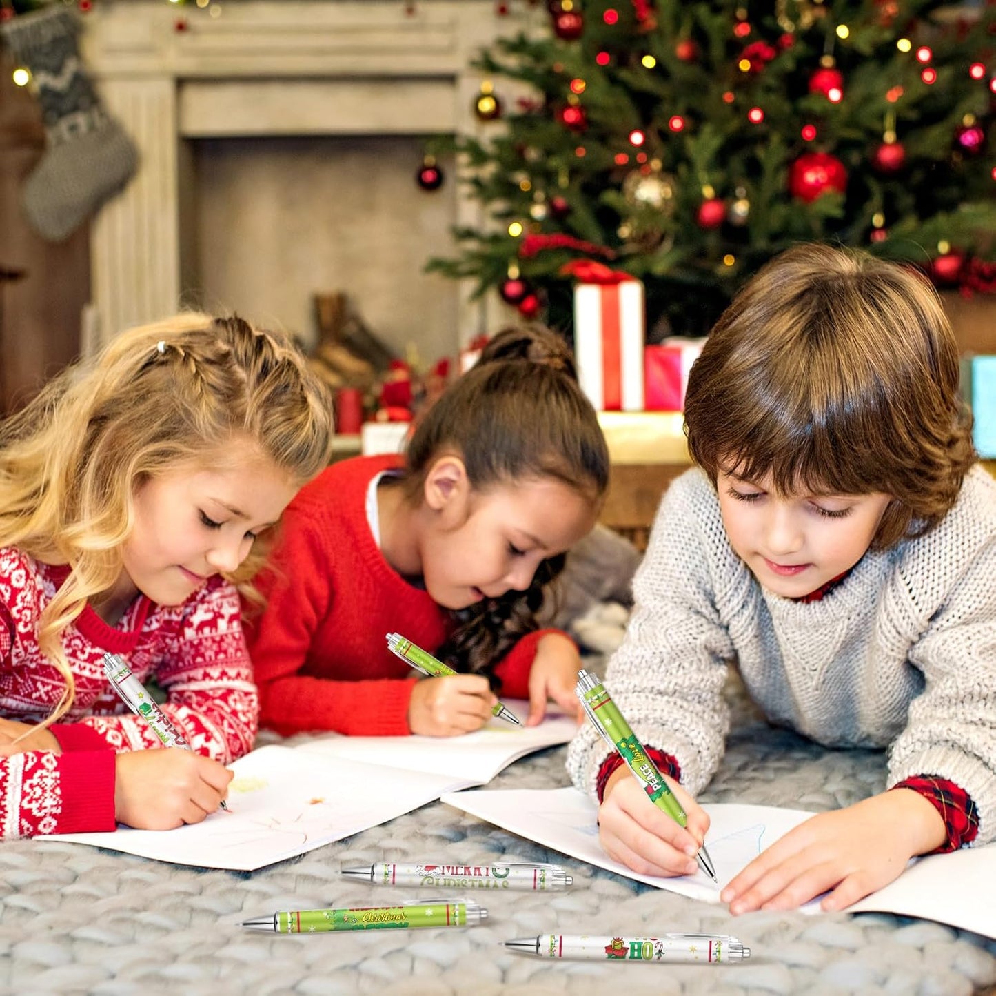 48 Christmas Green Master Pens Bulk Christmas Funny Ballpoint Pen Christmas Party Favors Black Ink Retractable Cute Cartoon Pen Christmas Accessories For School Office Supplies Gifts Rewards