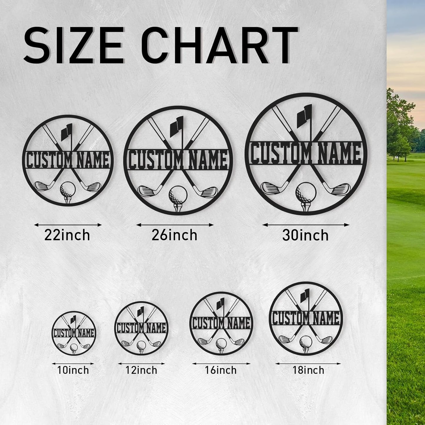 Personalized Golf Metal Wall Art, Vintage Golf Wall Decor, Custom Signs Outdoor Metal, Sports Theme Home Decor for Man Cave Office Garage Bar, Personalized Golf Gifts for Men Dad Father Color02
