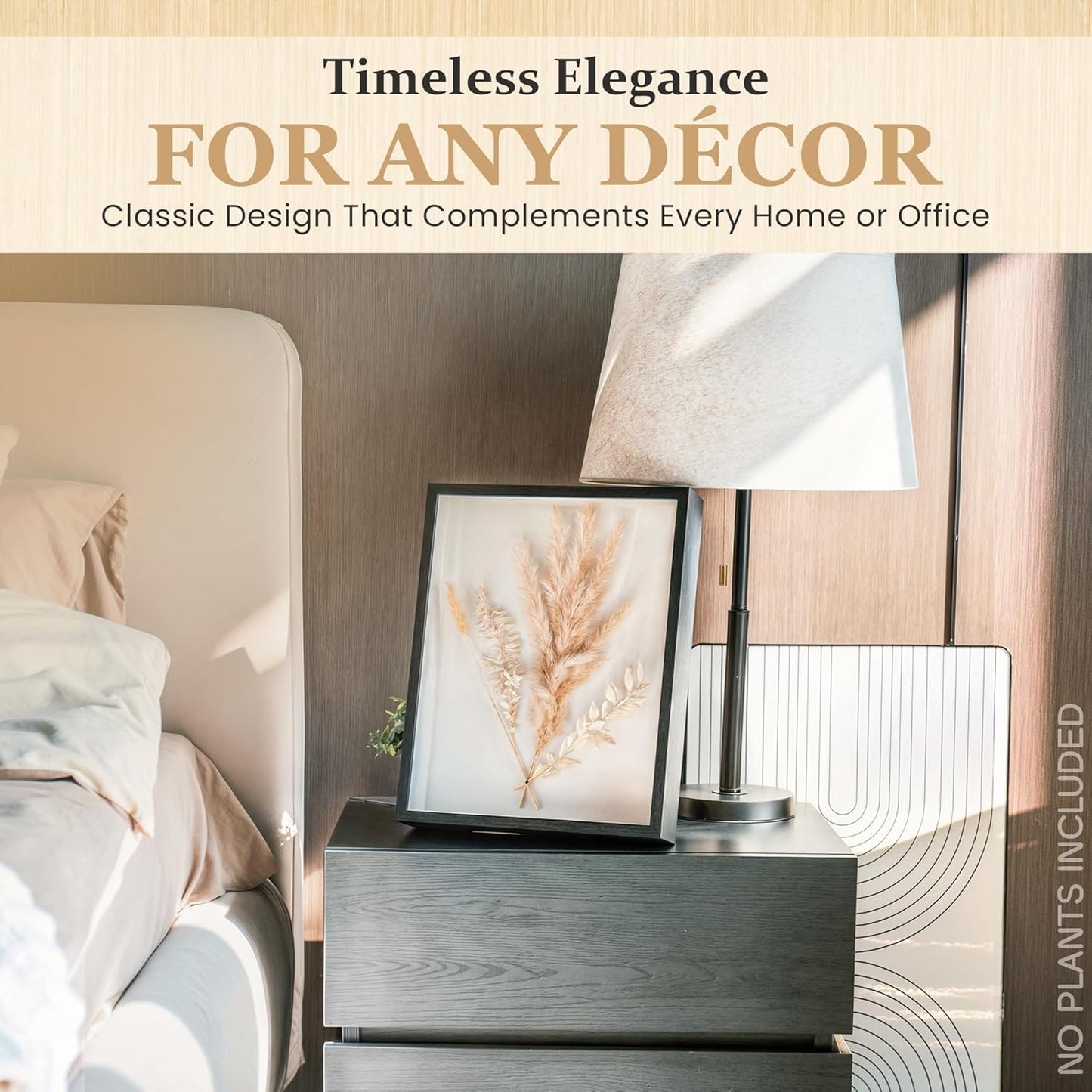 Display Frame Shadow Box - 11” x 14” - Shadow Box Frame – Display Case with Soft Felt Back - Memory Box with Shatter-Proof Acrylic - Display Shadowbox - Black (Black, 14x11- Double)