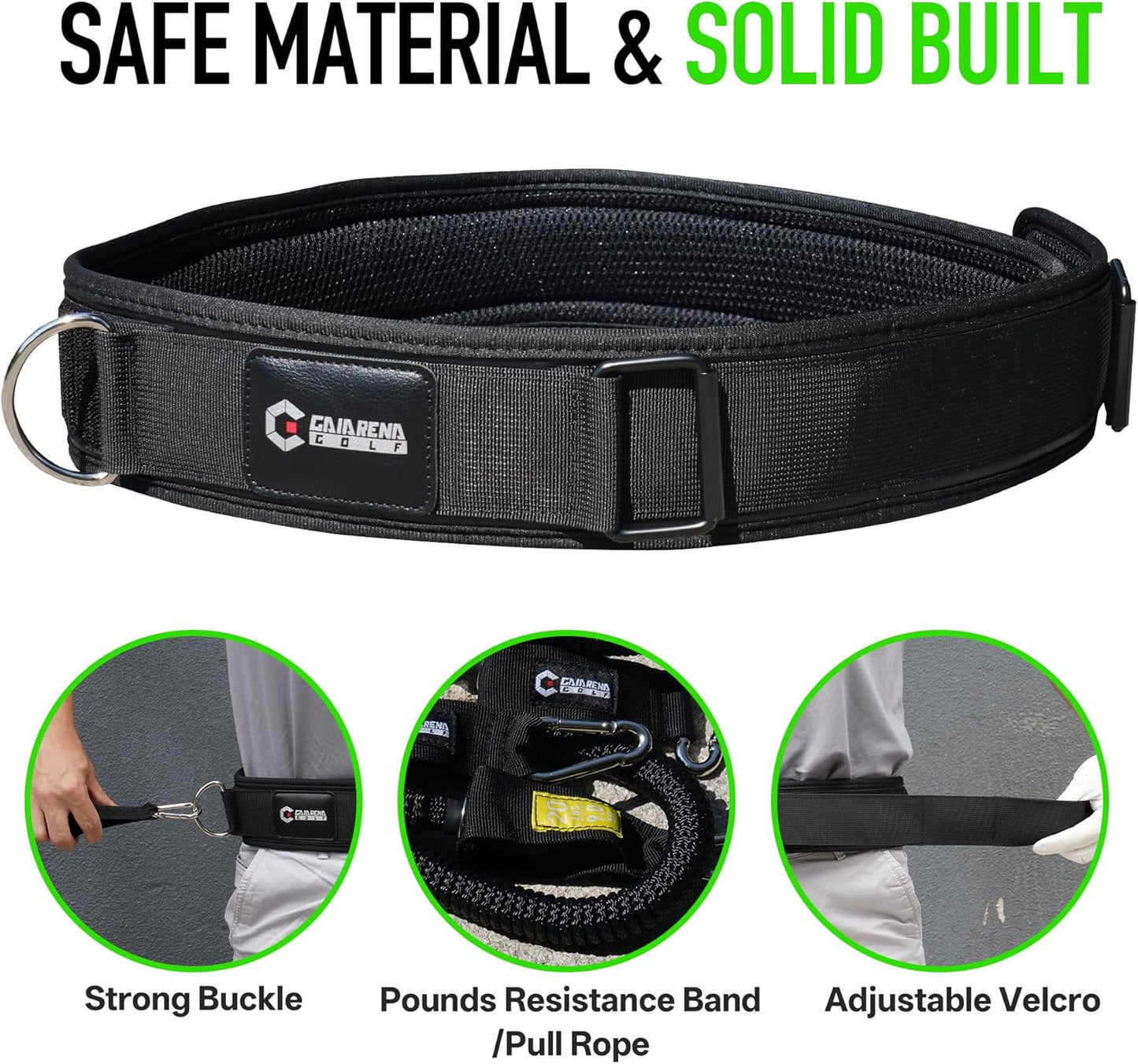 GAIARENA Golf Core Strength Trainer Swing Power Training Equipment, Golfing Exercise Resistance Bands Indoor Golf Fitness Equipment to Improve Speed Strength Flexibility Rotation Swing Posture