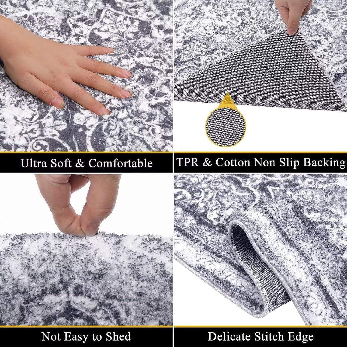 Hi I'm Mat Non Slip Rugs Soft Bath Rugs for Indoor Entrance Floor Door Mat Dries Quickly Kitchen Mat Natural Durable Easy to Maintain Bath Mat 16x24 inch