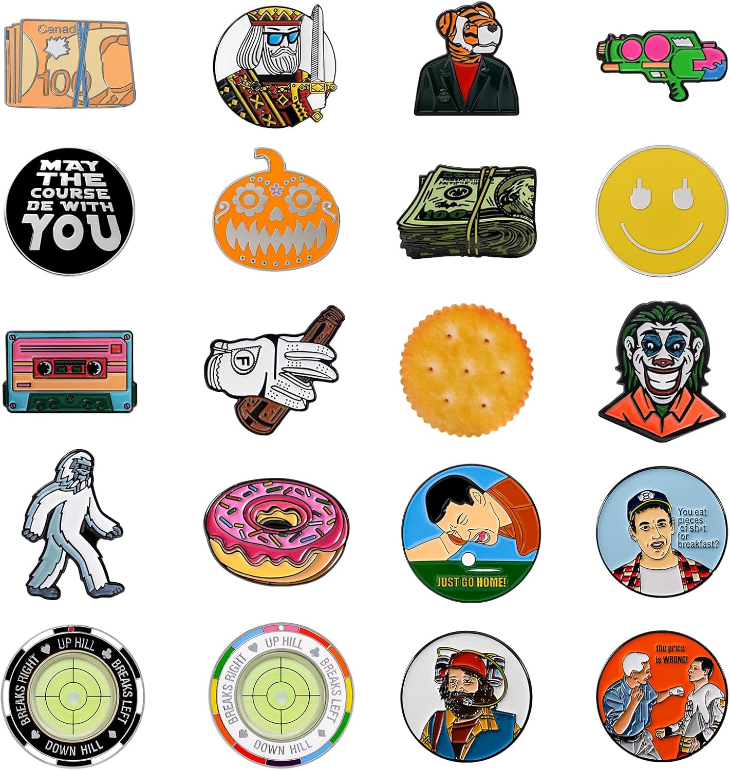 Golf Ball Marker with Magnetic Hat Clip - Funny Golf Gift