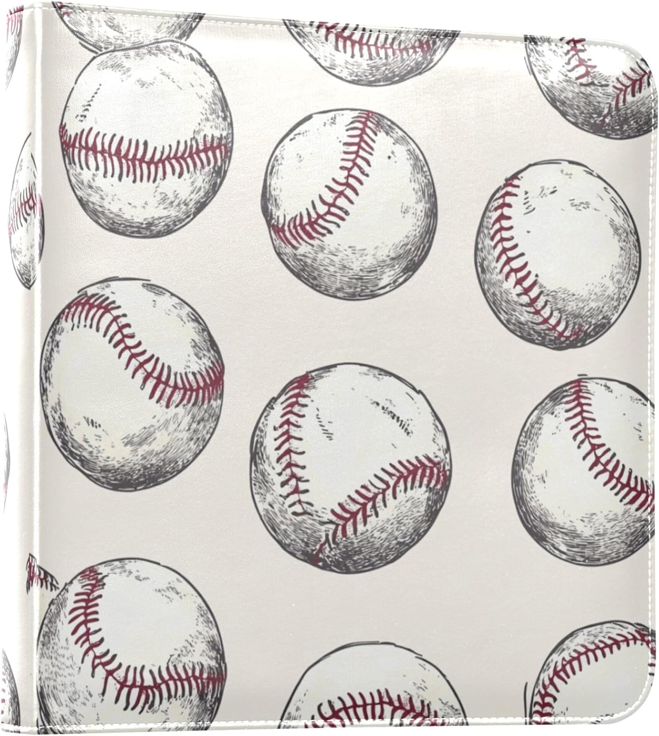 Fisyme Vintage Sports Baseball Photo Album Self Adhesive DIY Scrapbook Album for 2x3 4x6 5x7 6x8 Pictures 20 Pages Memory Book for Family Wedding
