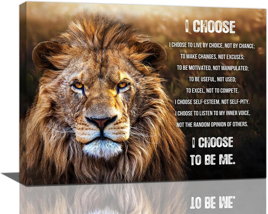 Lion Wall Art, Motivational Pictures Wall Decor God Says You Are Canvas Prints Framed Artwork Paintings Poster Home Office Decorations For Bathroom Bedroom Living Room Kitchen 16l X 12w