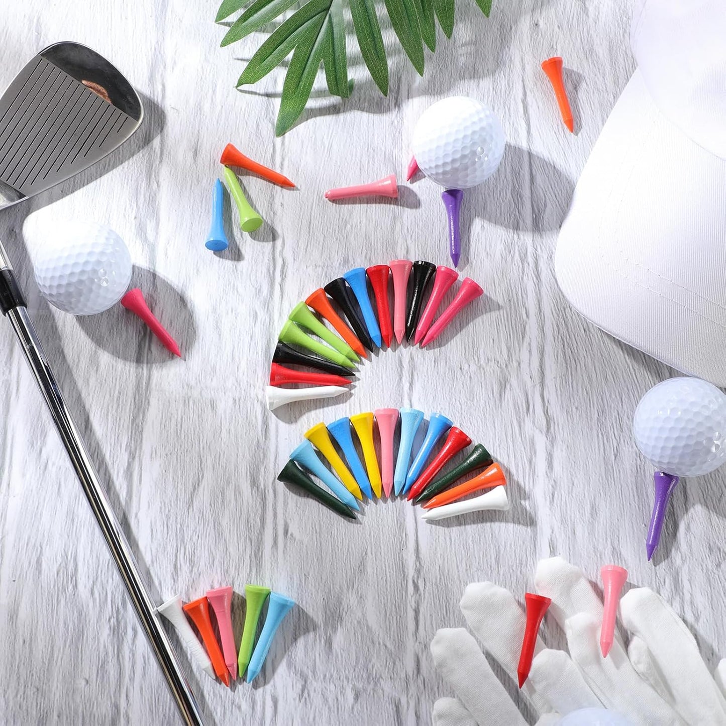 Mudder 600 Pack Golf Tees Bulk Wooden Golf Tees Wood for Men Balls Accessories