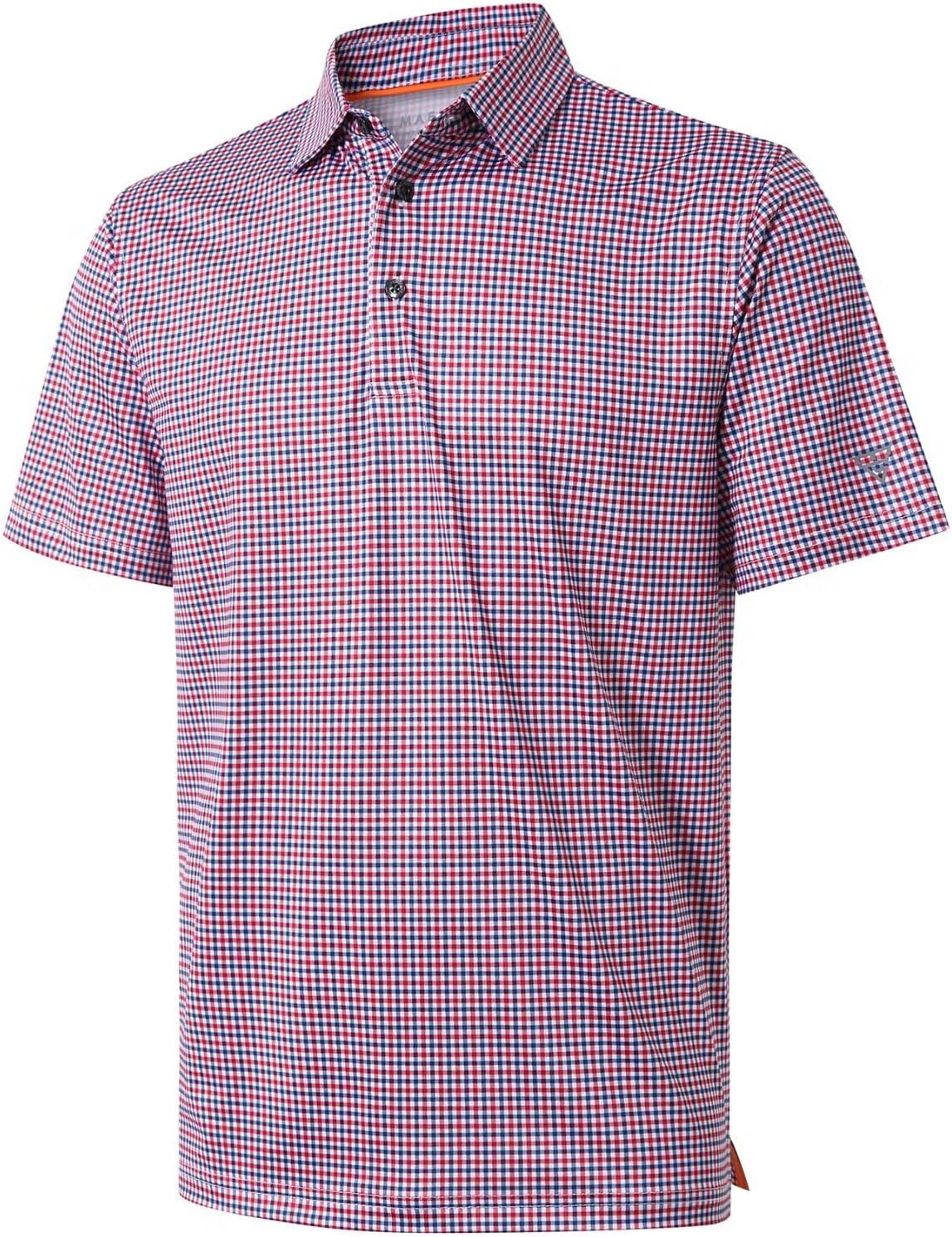 Golf Shirts for Men Dry Fit Short Sleeve Print Performance Moisture Wicking Polo Shirt