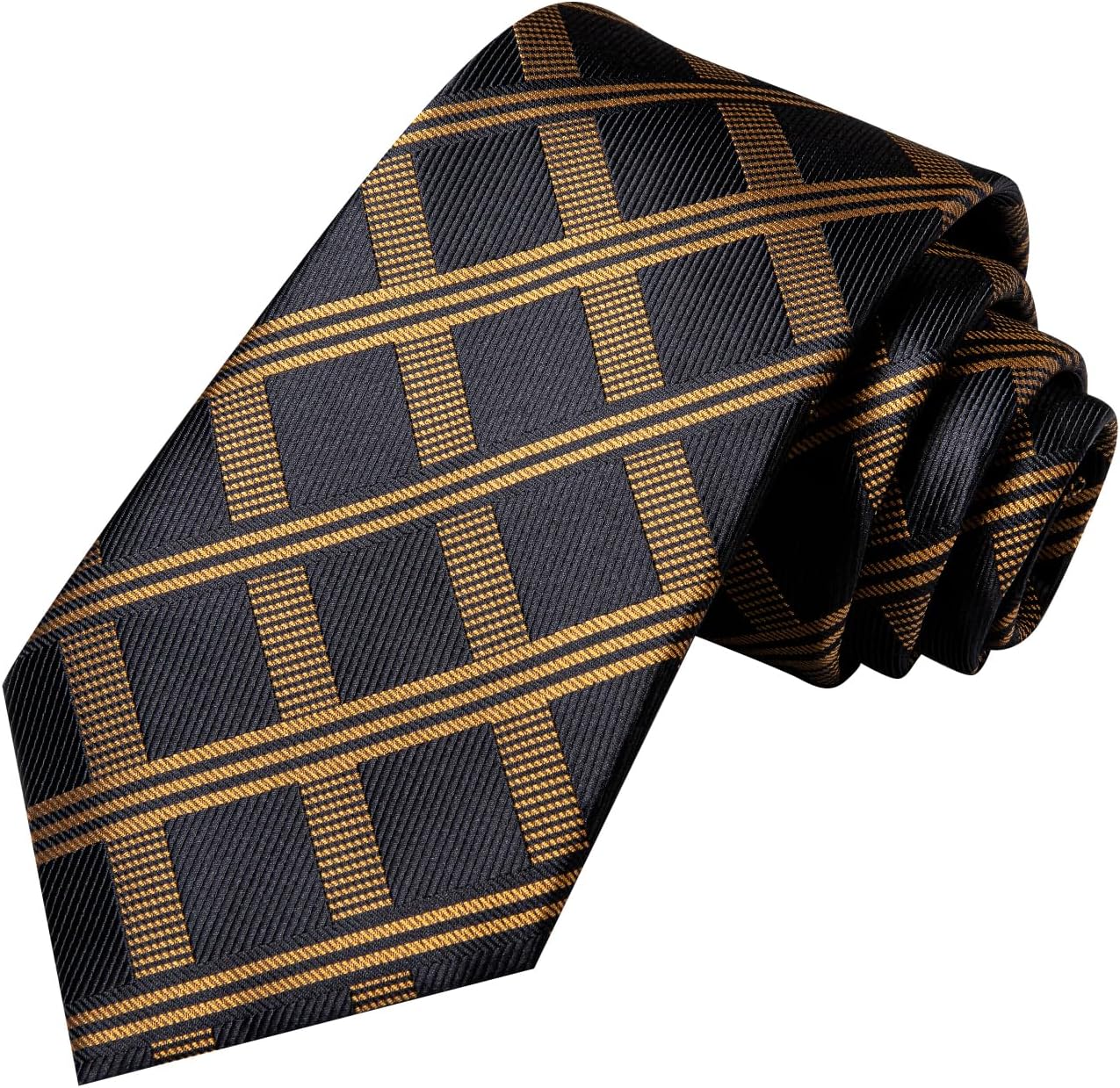 Dubulle Mens Paisley Striped Tie WOVEN Necktie for Men and Handkerchief Cufflinks Set Wedding Formal Business