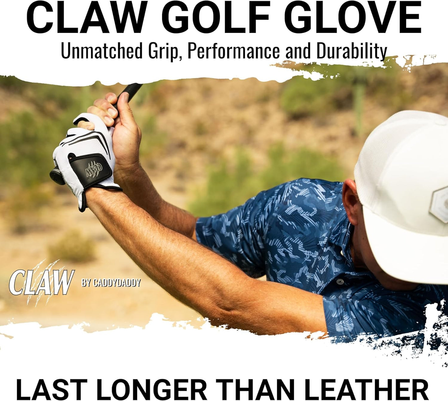 CaddyDaddy Claw Golf Gloves for Men | Flex-Mesh Design for Cool Ventilation | Lasts 3-5 Times Longer Than Leather | Silicone-Web Coating for Maximum Grip | Machine-Washable