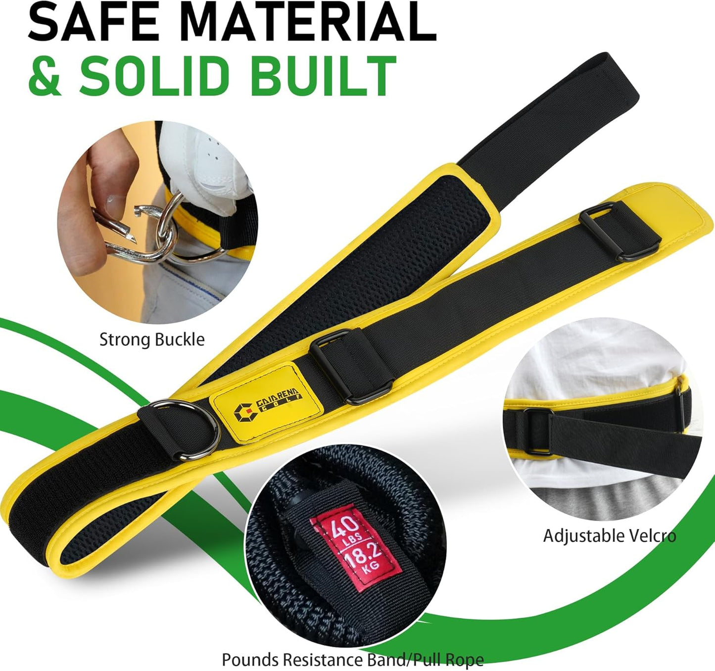 GAIARENA Golf Core Strength Trainer Swing Power Training, Golfing Exercise Resistance Bands, Indoor Gym Exerciser Golf Fitness Equipment to Improve Speed Strength Flexibility Rotation Swing Posture