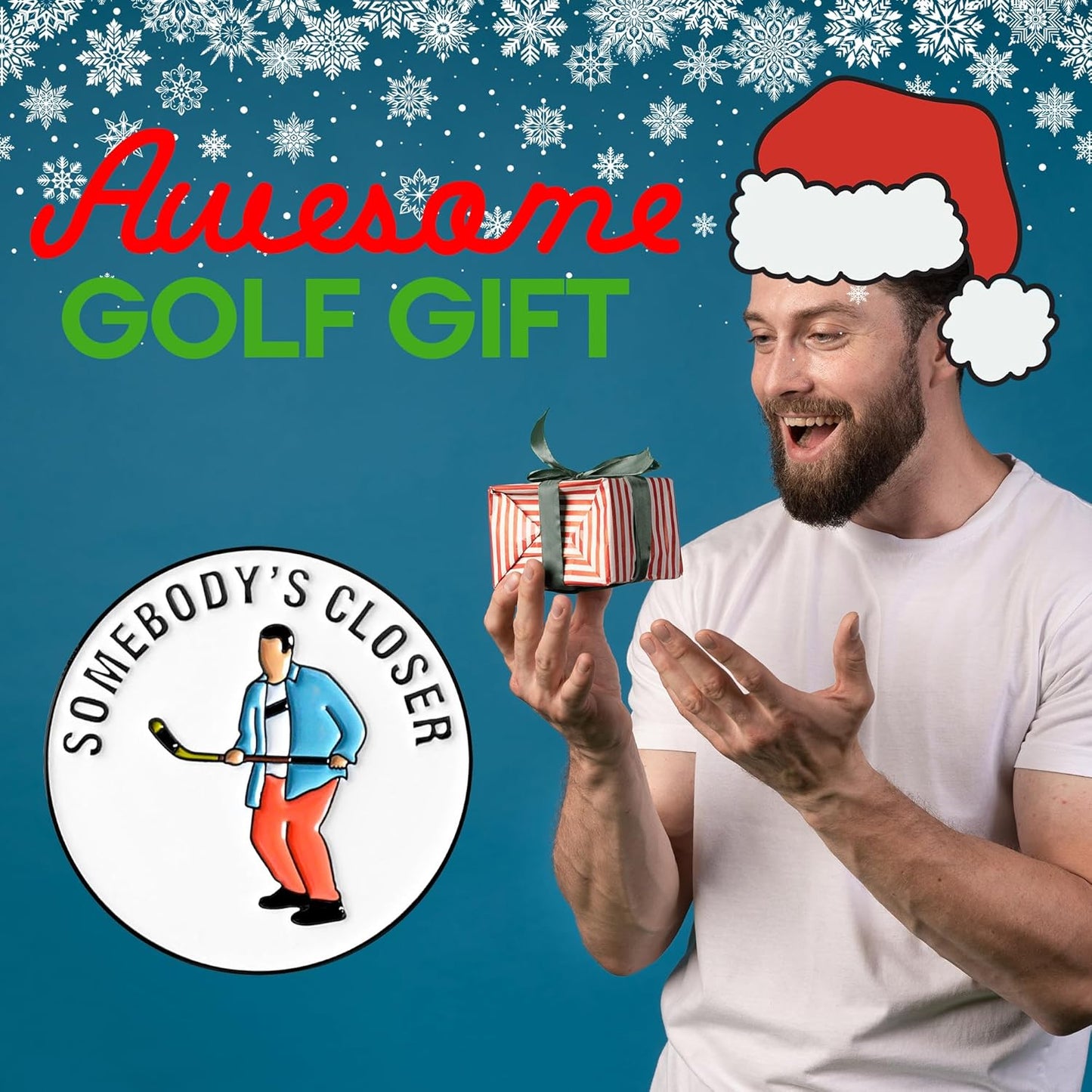 ZEETY Funny Golf Ball Marker with Magnetic Hat Clip – Golf Accessories for Men and Women, Great Golf Gift for Players with Attitude