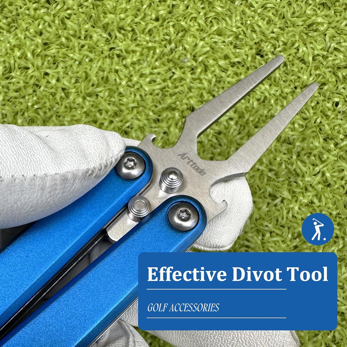 Golf Divot Repair Tool, Stainless Steel Foldable Divot Tool & Golf Divot Tool with Bottle Opener, Golf Accessories for Men and Women