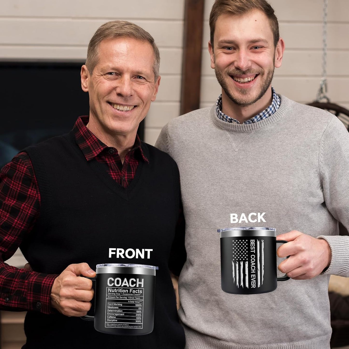 Fufendio Coach Gifts for Men - Best Coach Ever Mug 14oz - Football, Basketball, Baseball Coaches Appreciation Gifts - Christmas Gift for Soccer, Volleyball, Softball