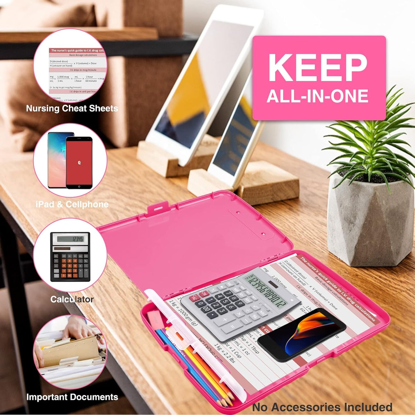 Sooez Clipboards with Storage, High Capacity Clip Boards 8.5x11 with Storage, Heavy Duty Nursing Clipboard Folder, Plastic Clipboard with Pen Holder for Women Teachers Work, School & Office Supplies