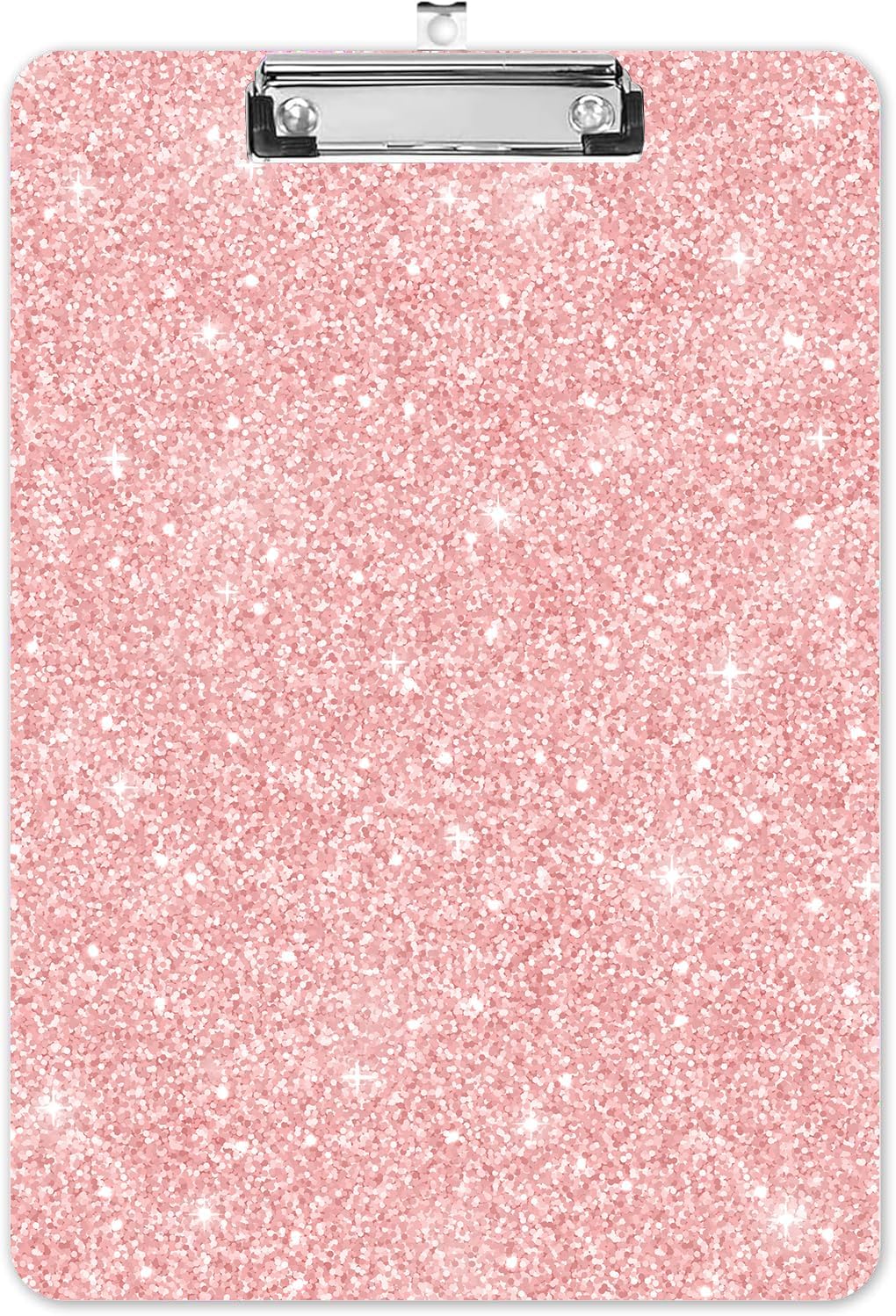 Fashion A4 Clipboard, Standard Letter Size 9" x 12.5", Decorative Wooden Clipboard with Low Profile Metal Clip for Office, School, Teachers, and Students, Rose Gold