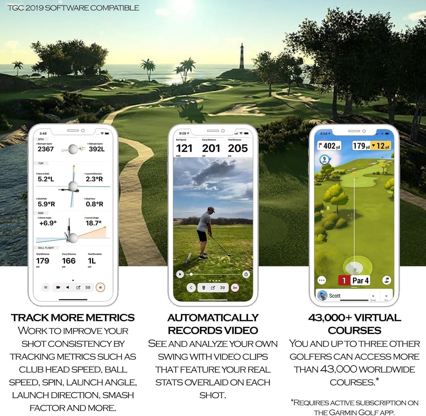 Garmin Approach R10 Portable Golf Launch Monitor | Take Your Game Home or Practice at The Driving Range | Track Metrics, Record Video or Play 43,000+ Courses with Signature Series Gift Bundle
