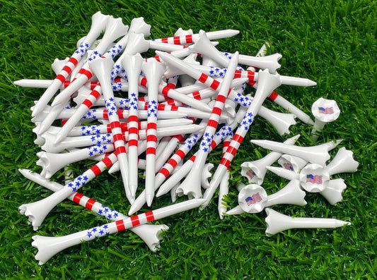 NorthPointe Golf Tees Plastic Combo Length Pack of 50 Includes (40 Count) 3 ¼” Plastic Golf Tees + (10 Count) 1½ Plastic ShortTees for Irons, Hybrids, Par Threes