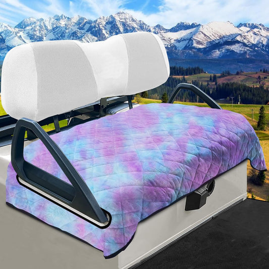 YOKYHOM Golf Cart Seat Covers, Golf Cart Seat Blanket, Bright and Unique Colors, Soft and Comfortable, Suitable for EZGO, Yamaha, Club Car and Other Two-Seat Golf Carts, 51" x 30", Blue Purple