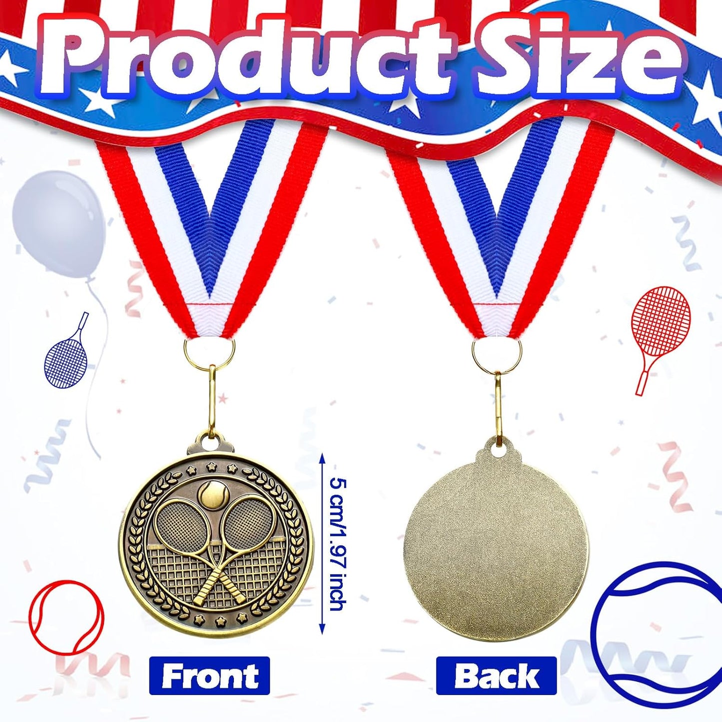 Remuuly 30 Pcs Gold Medals Bulk 2'' Basketball Soccer Baseball Volleyball Football Lacrosse Kickball Cheer Bowling Trophy Medals for Awards for Sports Participation Winner Gift