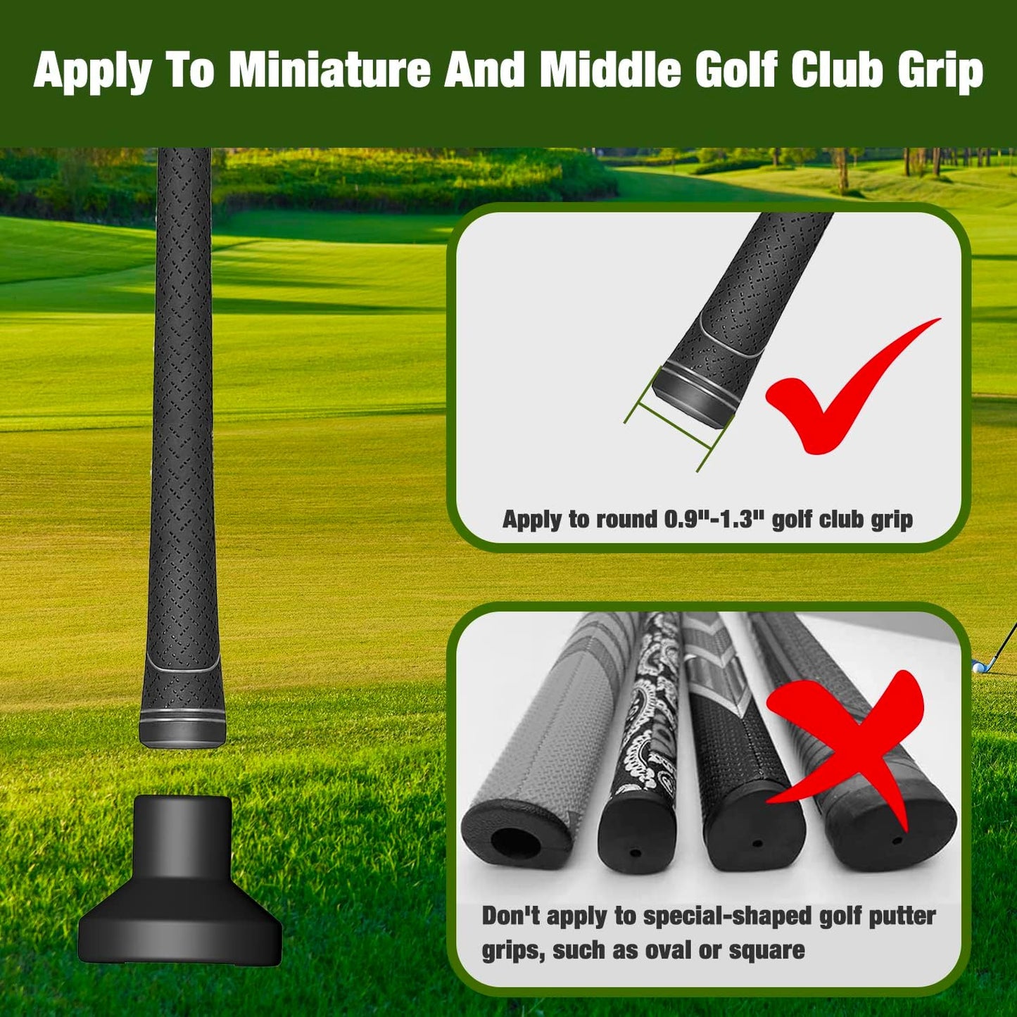 Golf Ball Retriever, 3Pack Mini Golf Ball Pick Up Suction Cup for Putter Grip Tool, Portable Golf Ball Grabber for Training Putter Grip Golfer, Professional Golf Sucker Accessories for Golfer