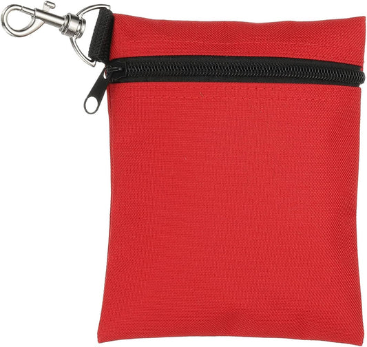 uxcell Golf Tee Pouch, Professional Zipper Golf Tee Bag Accessories Pocket Gear Clip Bag with Metal Lobster Claw Clip Organizer Storage Bags for Men and Women