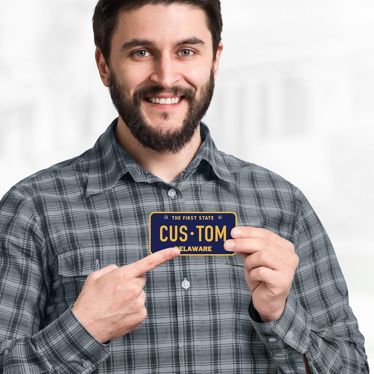 Mini License Plates, Personalized License Plates, Custom for Car, Bikes, ATV, Kids Car, Golf Cart, Jeep, 2x4 Inch, Rust-Free Fade Resistant Aluminum, USA Made by My Sign Center (Delaware)