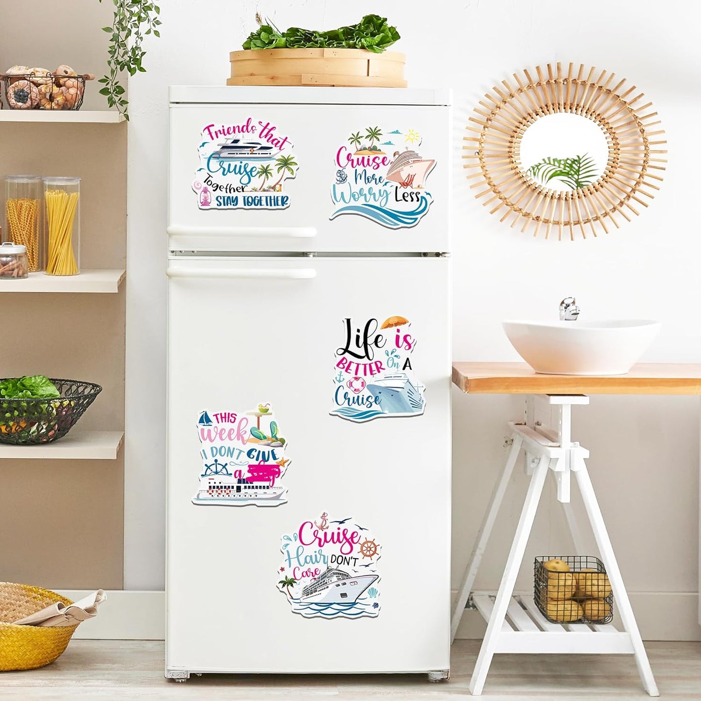 Funny Cruise Door Decorations Magnetic - 5 Pcs Friends Fun Cruise Door Magnets, Cruise Ship Essentials Magnets Fun Door Signs for Cabin Door Carnival Party Fridge Decor