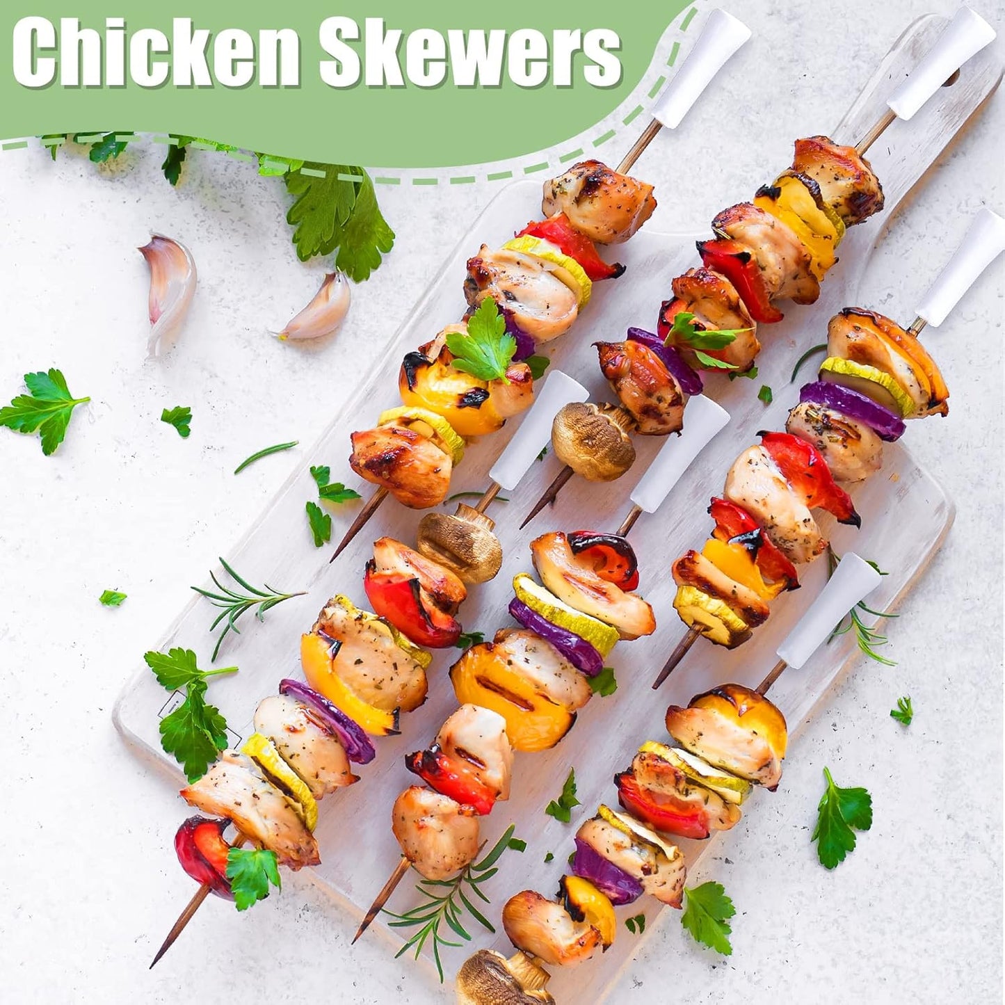 Meanplan 100 Pcs Golf Tee Toothpicks for Appetizers Masters Hole in One Party Golf Themed Tee Skewers Bamboo Cocktail Picks for Sandwich Fruit Catered Events Buffet Supplies, White (7.09 Inches)