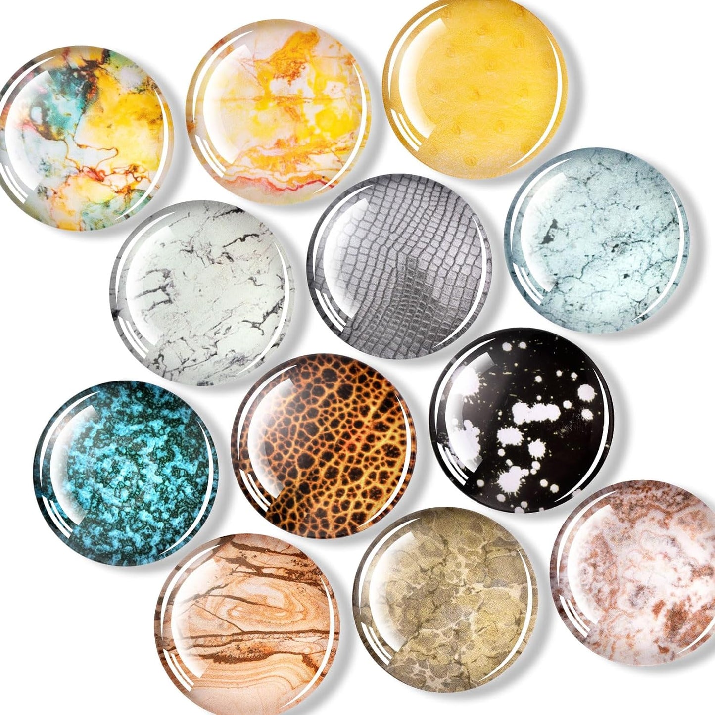 FINDMAG 12 Pcs Refrigerator Magnets Decorative, Small Cute Magnets, Strong Fridge Magnets Sticker, Dry Erase Board Magnet for Classroom, Kitchen, Cabinet, Gift