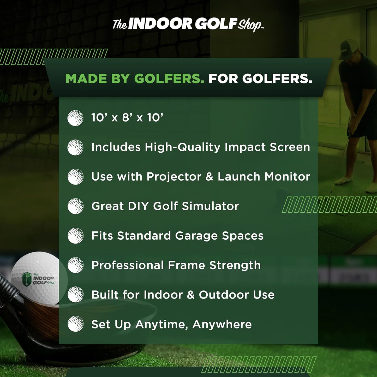 Hitting Net with Target Knotless Golf Net for Indoor and Outdoor Practice - Arrives Ready to Assemble and Use