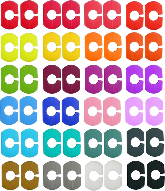 Lasiyanor 48Pcs Wine Glass Markers Charms, Silicone Glass identifiers for Bar Party Martinis Cocktail Champagne Stem Glasses
