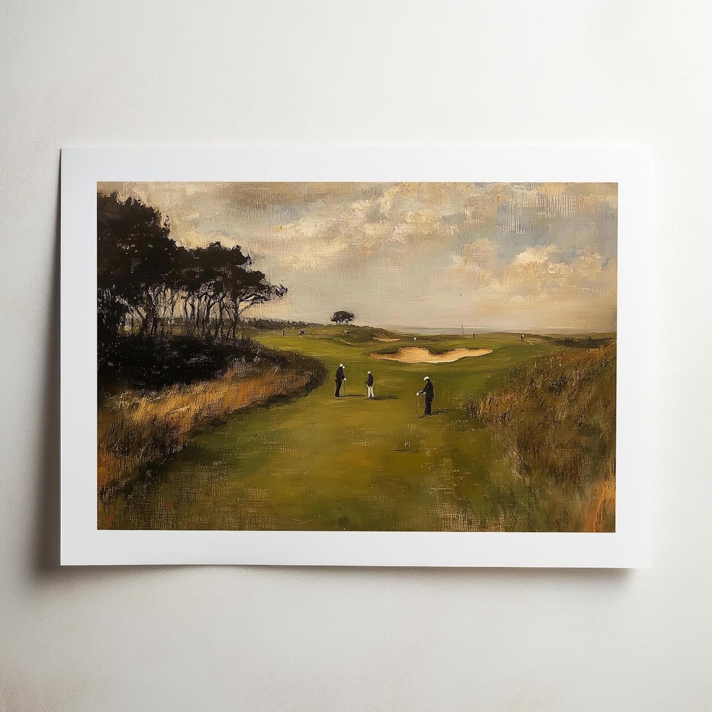 Vintage Golf Course Premium Giclee Fine Art Prints - Antique Style Golf Course Painting Posters, Golf Wall Art, Aesthetic Golfing Poster for Home Office Decor, Ready to Frame