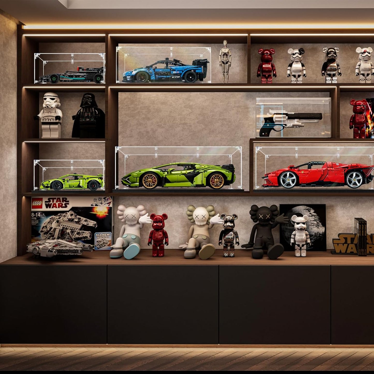 3MM Acrylic Display Case for 1:14 Scale Diecast Car Model Car Thickened Clear Acrylic Display Box for Lego 42123 / 42154 (15.75x7.87x5.91inch, 1:14 )