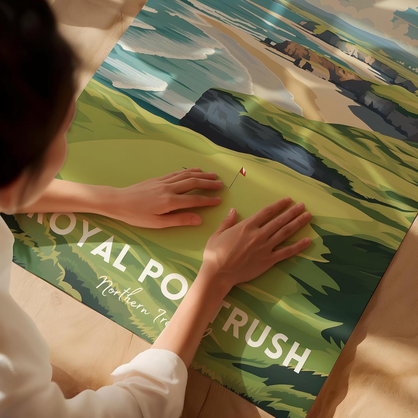 Golf Course Premium Giclee Fine Art Prints - Augusta, Pebble Beach, Pinehurst, Golf Course Posters, Golf Wall Art, Aesthetic Poster for Home Office Decor, Ready to Frame