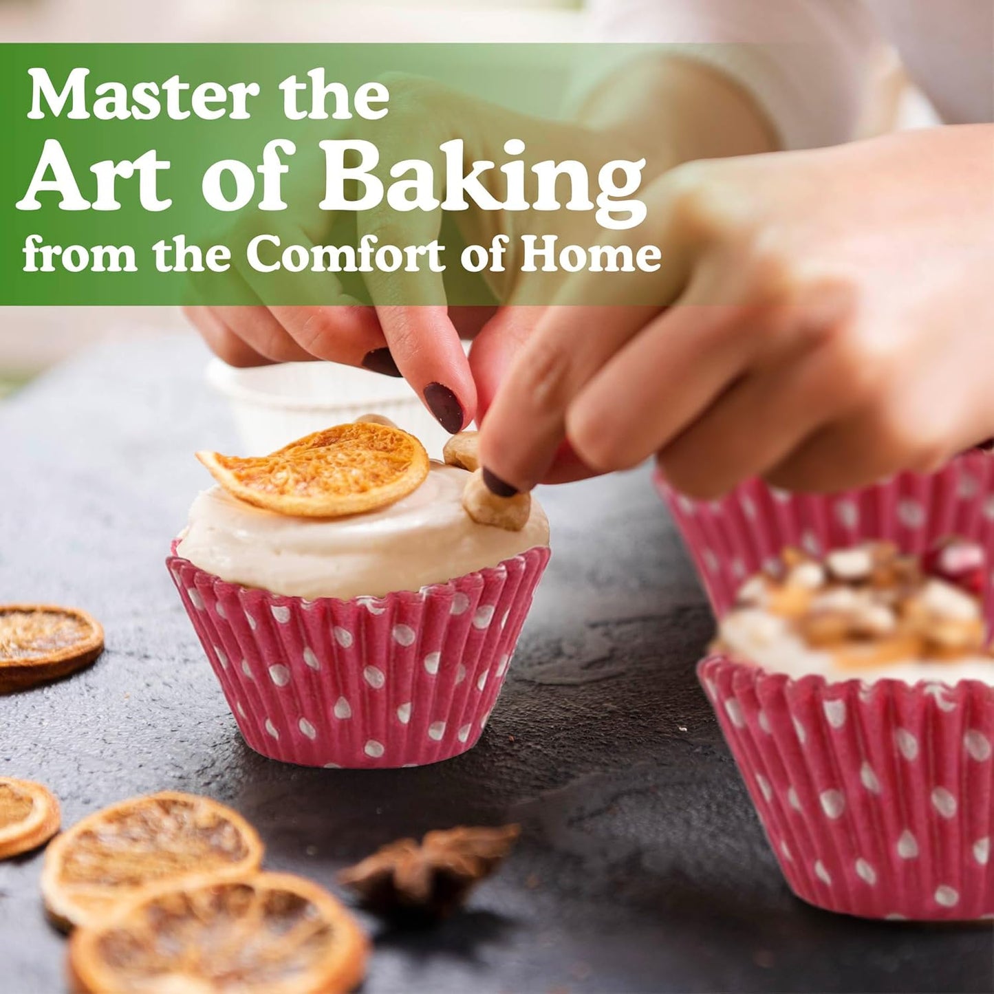 Regency Wraps Greaseproof Professional Grade Baking Cups, Pack of 40, Standard Liners, Pink/White Polka Dots, for Cupcakes, Muffins, Candy, Non Stick