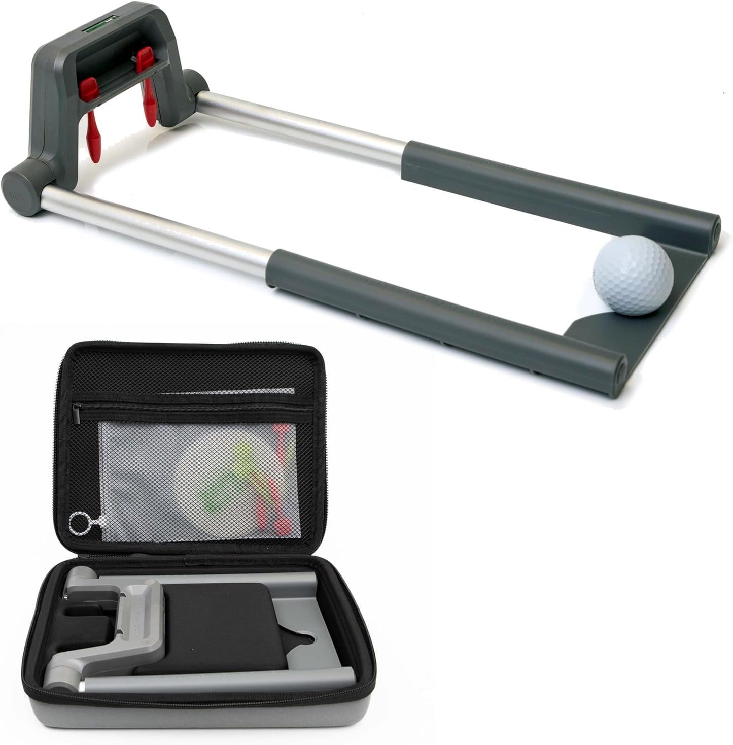 Golf Putting Trainer: Pur Truth Replaces 8 Most Used Golf Putting Aids - Premium Mastery System - Perfect Eyeline Accuracy, Stroke Path, Length and Arc. Precise Square Face Training.