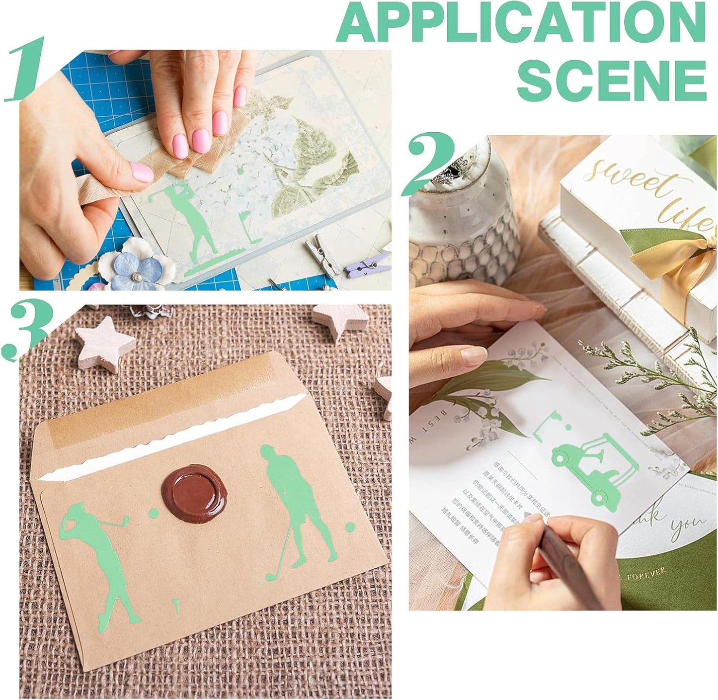 GLOBLELAND Golf Cutting Dies Golf Man Cut Die for DIY Scrapbooking Sports Die Cuts for Cards Making Album Envelope Decoration