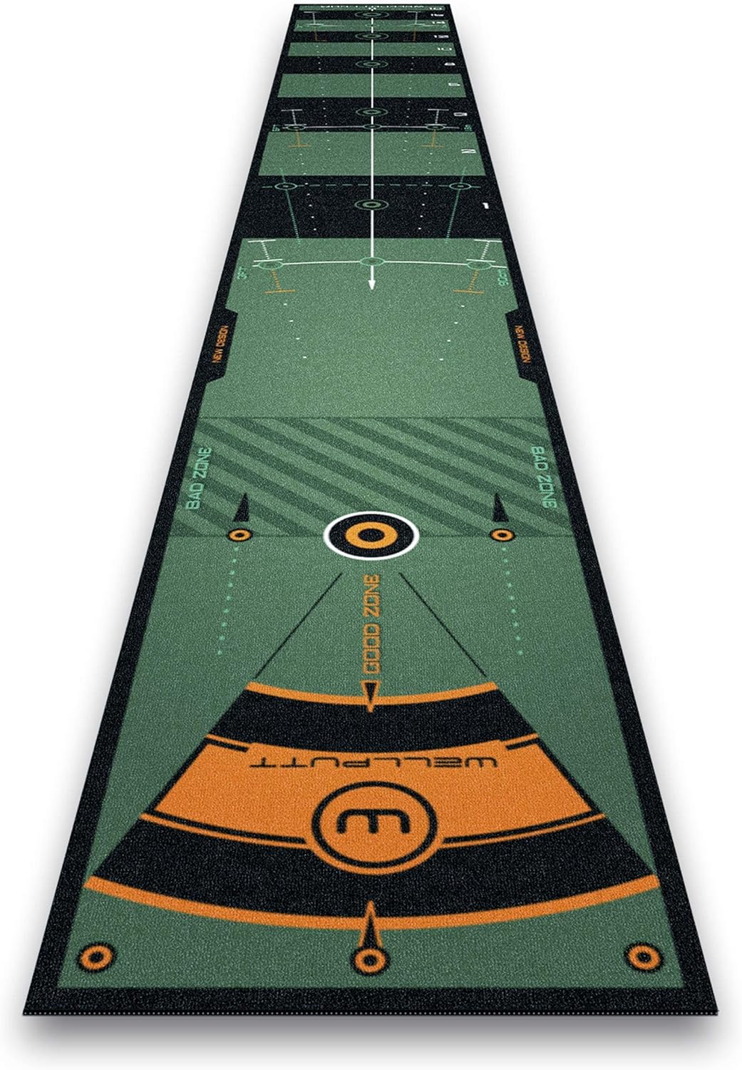 WELLPUTT - Golf Putting Training Mat - 13ft Green