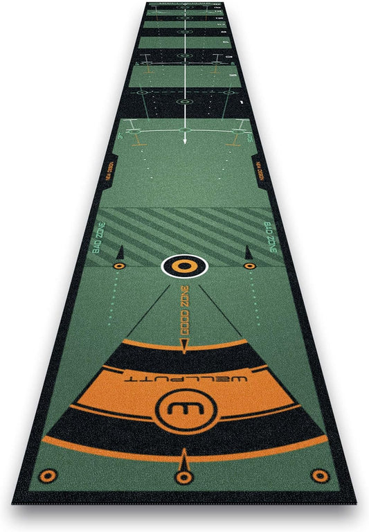 WELLPUTT - Golf Putting Training Mat - 13ft Green