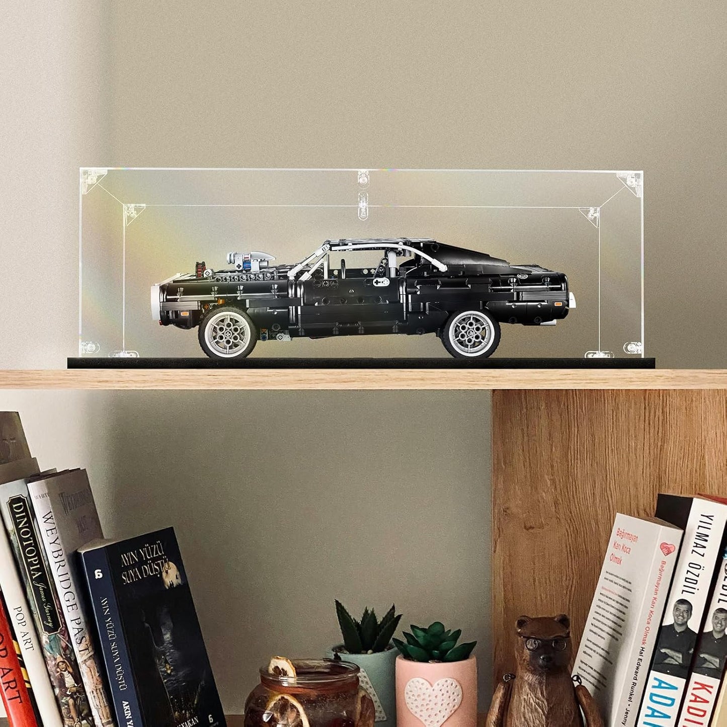 Clear Acrylic Display Case ,Self-Assemble Showcase for Collectibles, Action Figures, Dolls, Toys - Alternative Glass Box for Commemorative Gifts(16x8x8 inches, 40x20x20 cm)