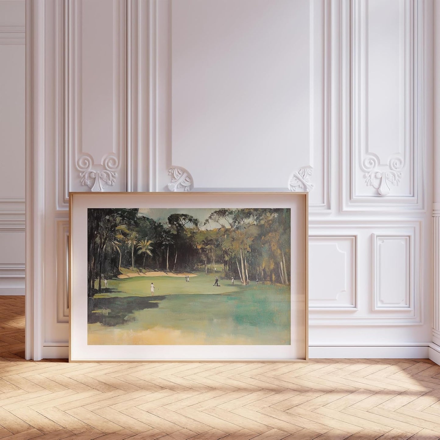 Vintage Golf Course Premium Giclee Fine Art Prints - Antique Style Golf Course Painting Posters, Golf Wall Art, Aesthetic Golfing Poster for Home Office Decor, Ready to Frame