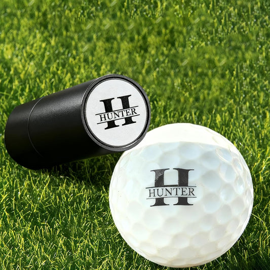 CALLIE Personalized Golf Ball Stamp | 5 Color & 17 Designs Options | Custom Name Big Stamper for Golfers | Father's Birthday Christmas Gift, Golf Accessories - 0.79''(2cm)