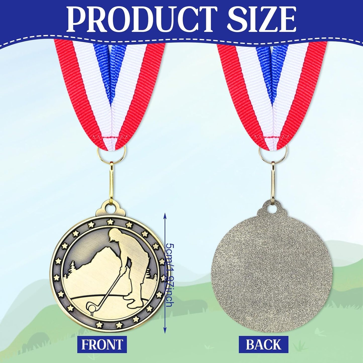 Remuuly 30 Pcs Gold Medals Bulk 2'' Basketball Soccer Baseball Volleyball Football Lacrosse Kickball Cheer Bowling Trophy Medals for Awards for Sports Participation Winner Gift