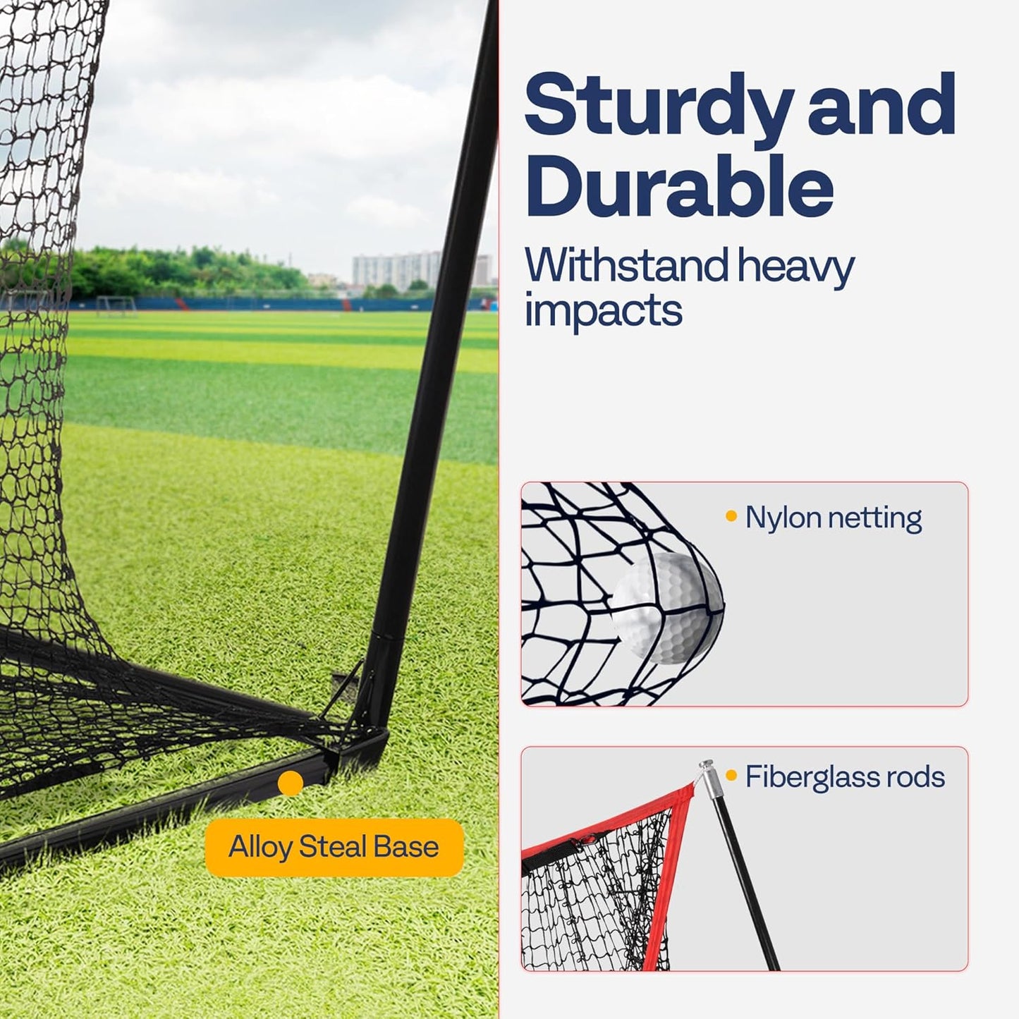 VIVOHOME 10 x 7ft Golf Net for Hitting, Chipping, Driving Training, Heavy Duty Golf Practice Net for Indoor, Backyard, Garage, with Mat, Target Cloth, 8 Tees, 6 Balls, Carry Bag