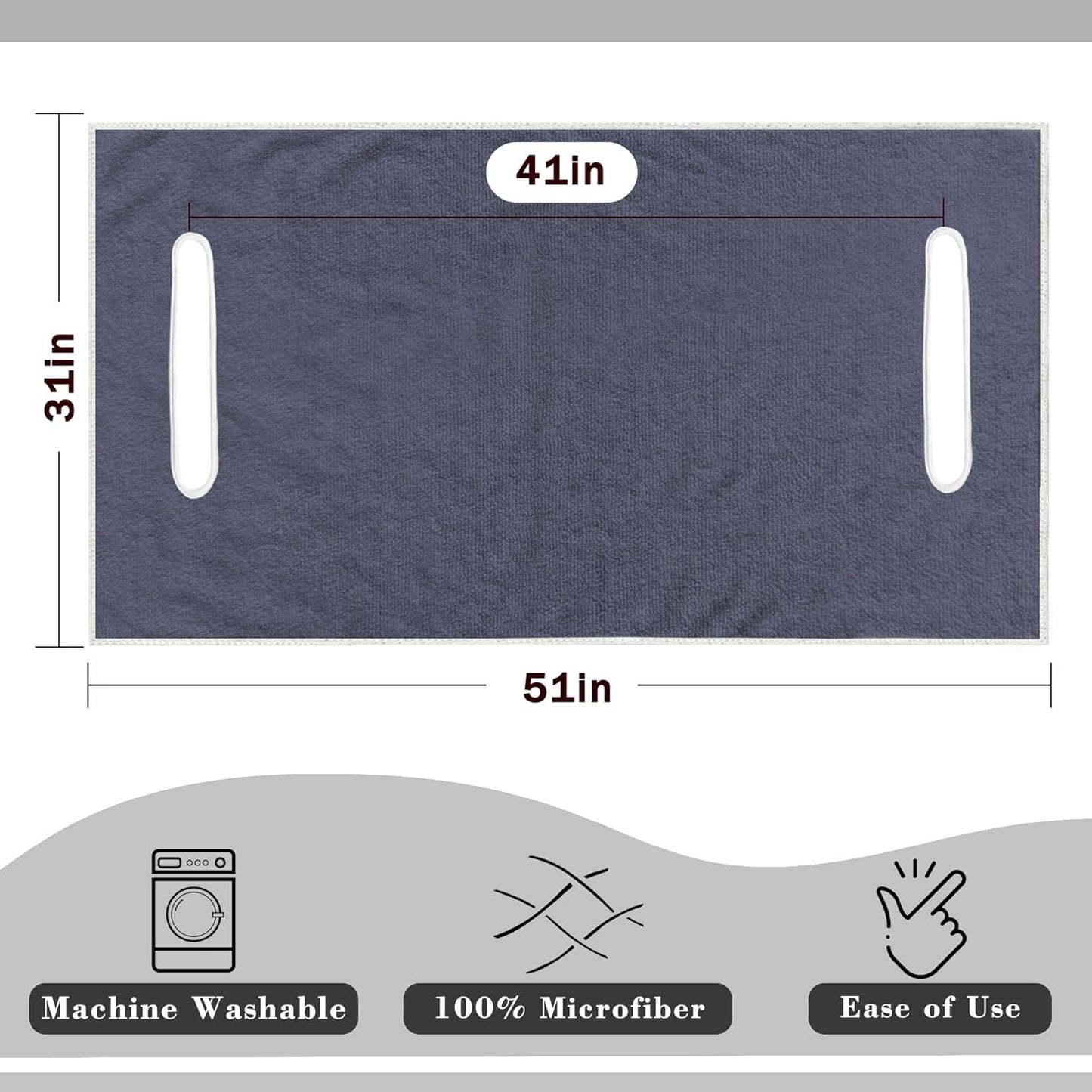 YOKYHOM Golf Cart Seat Covers, Premium Solid Color Golf Cart Seat Towel Blanket, 100% Microfiber, Soft and Comfortable, Fits EZGO, Club Car, and More 2-Seat Golf Carts, 51''x 31''