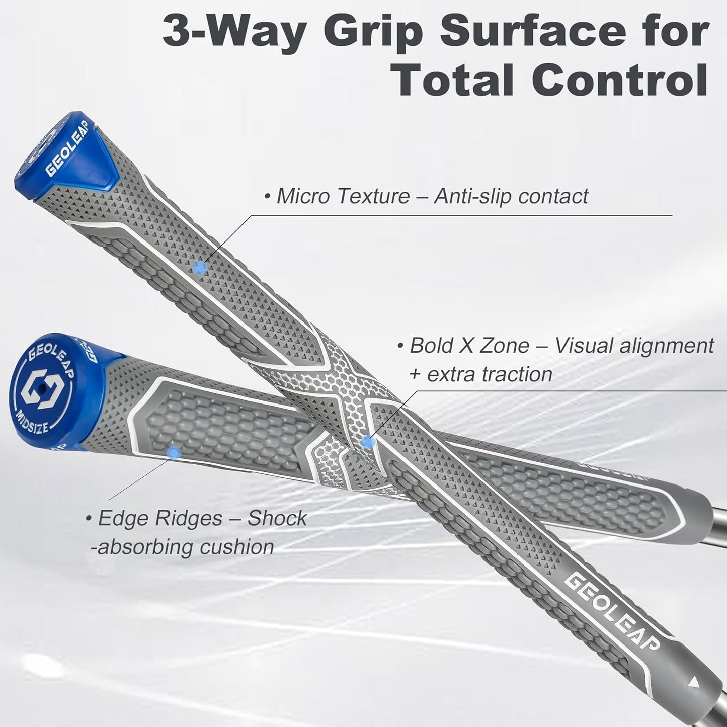 Geoleap Golf Grips 13 Pack,Non-slip and High Shock-absorbing Golf Club Grips ,Choose between 13 Grips with 15 Tapes and Full Kits.